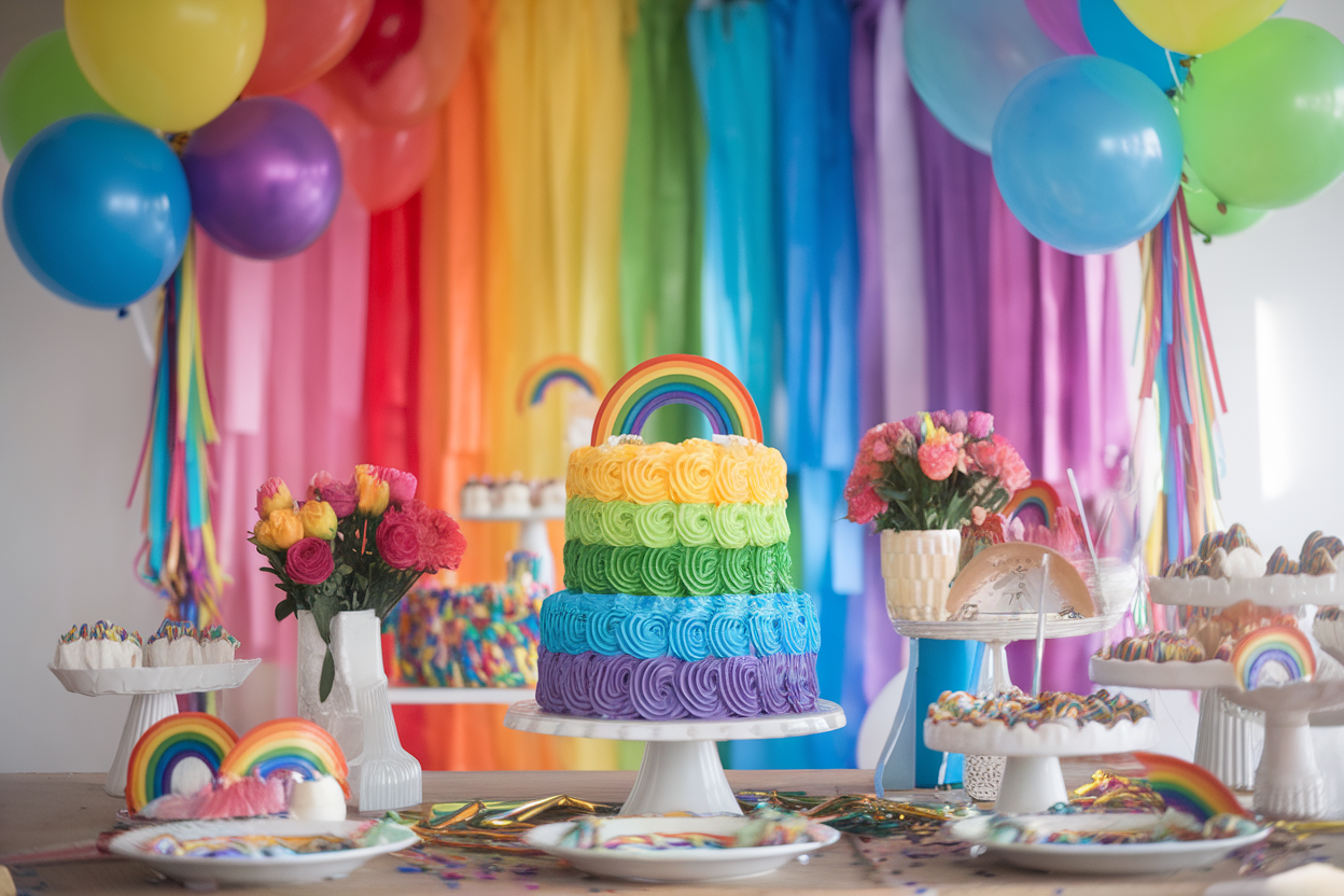 Décoration Arc En Ciel : Une Atmosphère Vibrante et Joyeuse Organiser un anniversaire sous le thème de l'arc-en-ciel