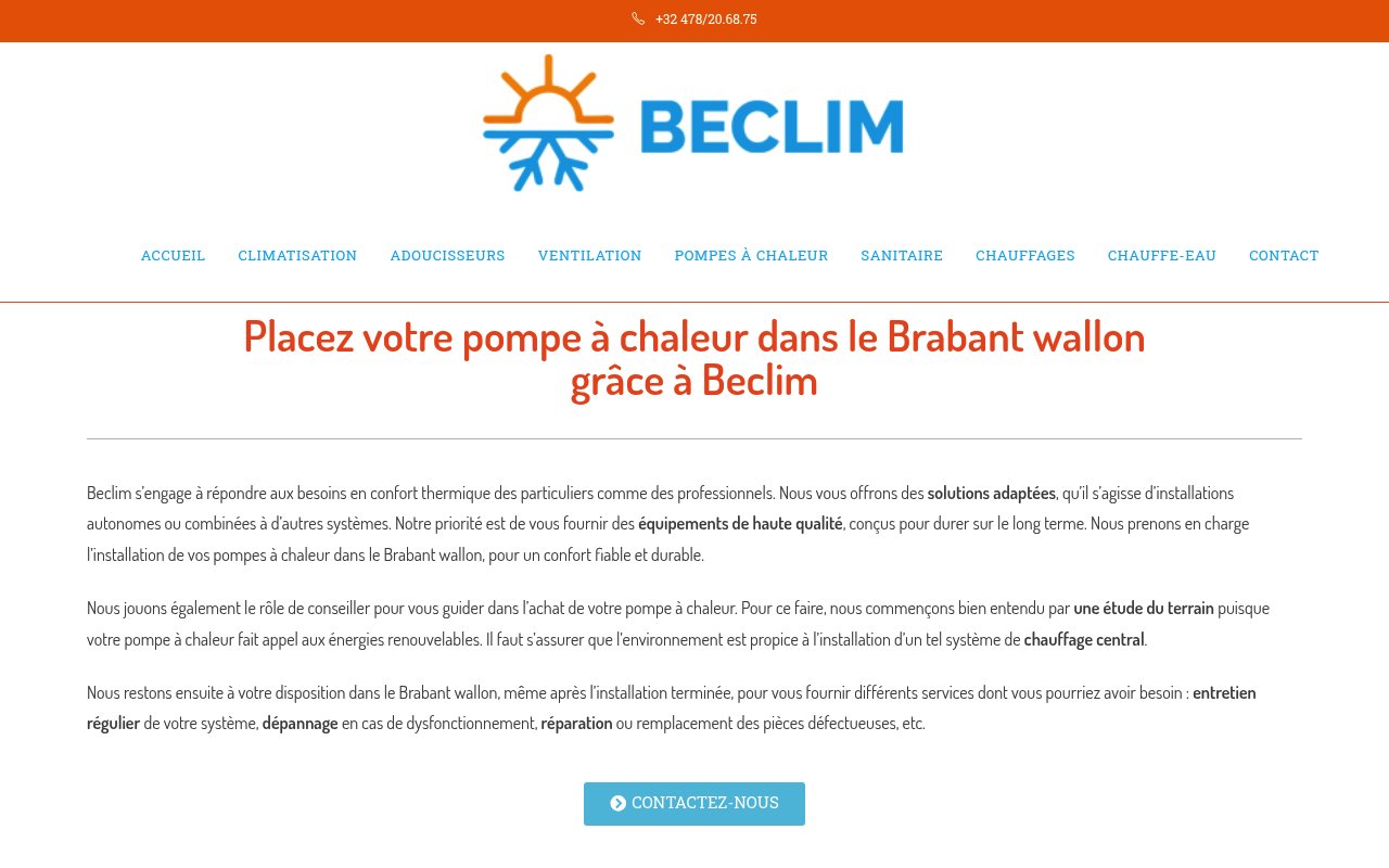 Apercu du site Beclim SRL