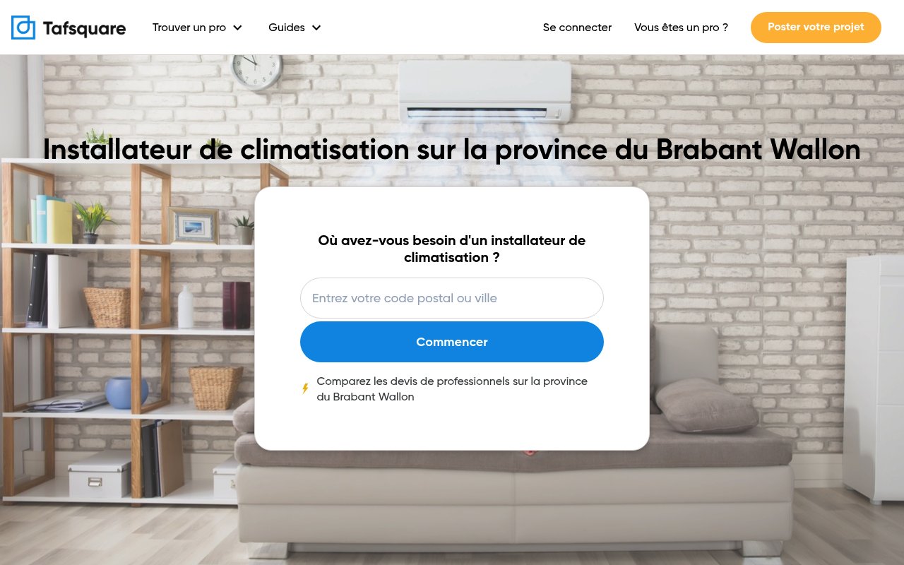 Apercu du site Les meilleurs professionnels HVAC / climatisation du Brab...